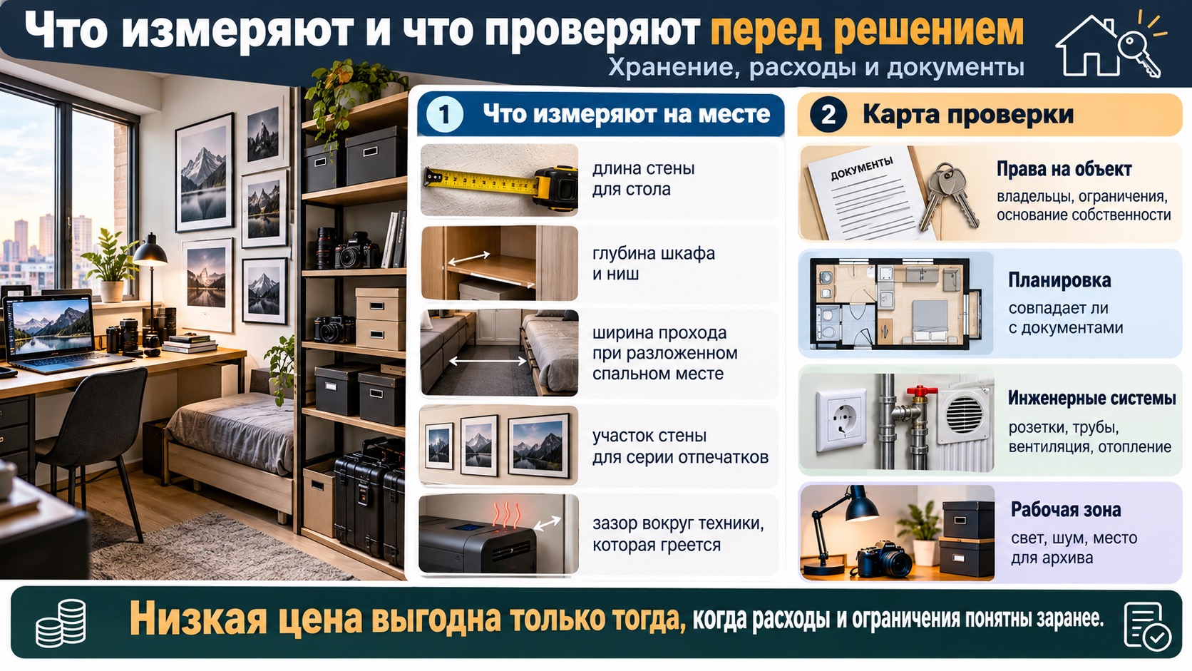 Недорогая квартира остаётся выгодной лишь тогда, когда покупатель заранее видит обязательные расходы и юридические ограничения.